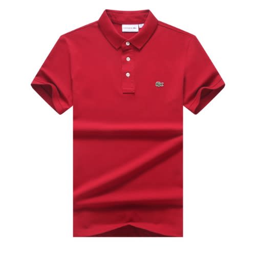 Men Pique Polo-red