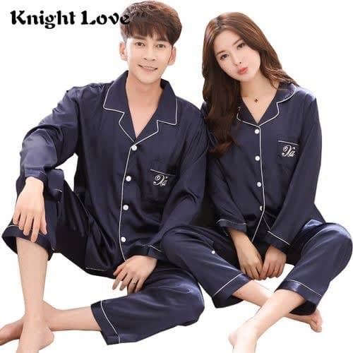 2 in 1 Satin Pyjamas - Couple Set