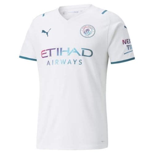 Men's Manchester City Away All White Jersey 20202021