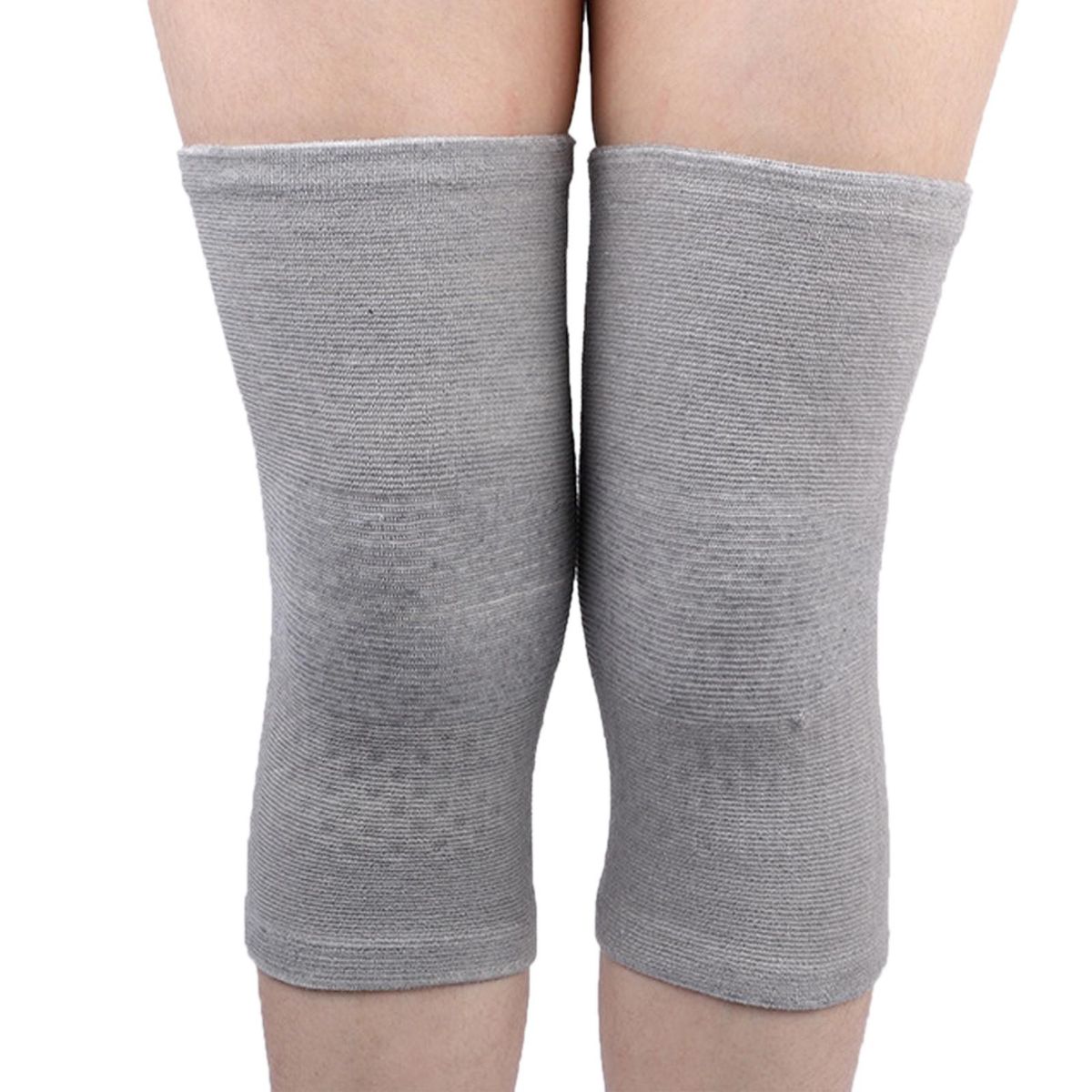 1 Pair Thermal Knee Winter Outdoor Indoor Self-heating Thermal Knee Grey
