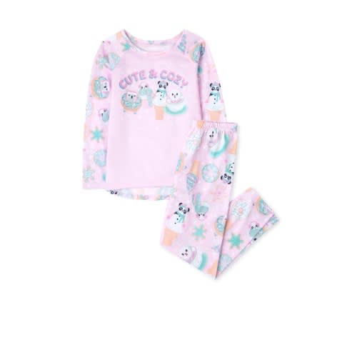 Girls Snug Fit Cotton Pyjamas