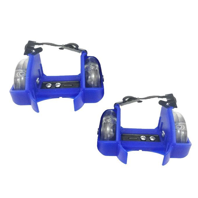 Roller Boot LED Light Roller Skate Wheels Heels Flashing Kids Blue