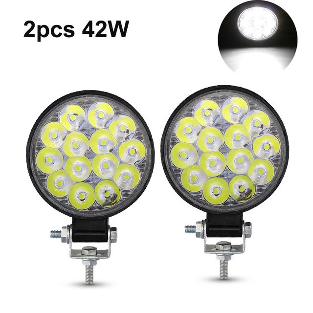 Mini Offroad LED Bar 12V 24V Square LED Work Light For Car Truct Boat Atv 4x4 Tractor 42W 48W Spotl