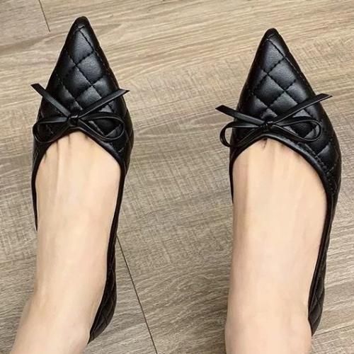 Ladies Classic Pointed Toe Fashion High Heels-Black