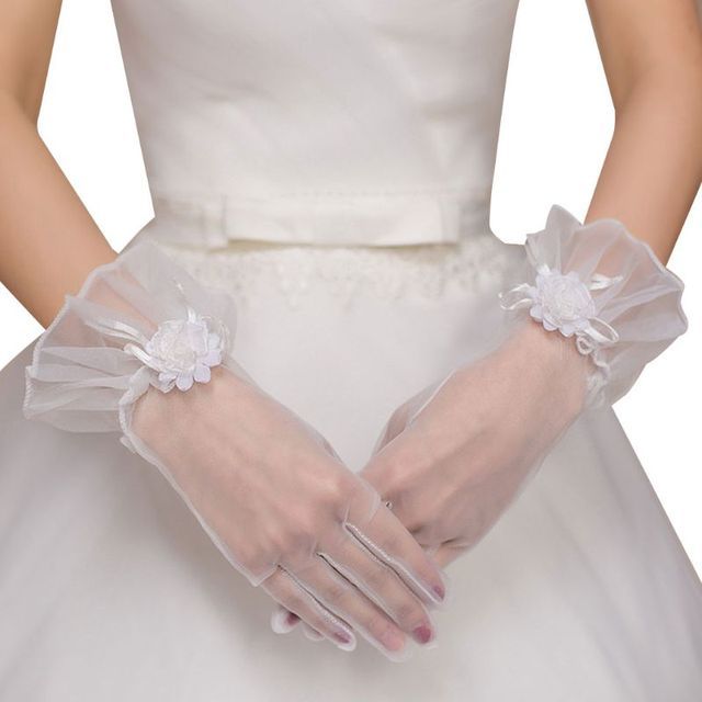 Bridal Gowns Accessories Thin Mesh Flowers With Fingers