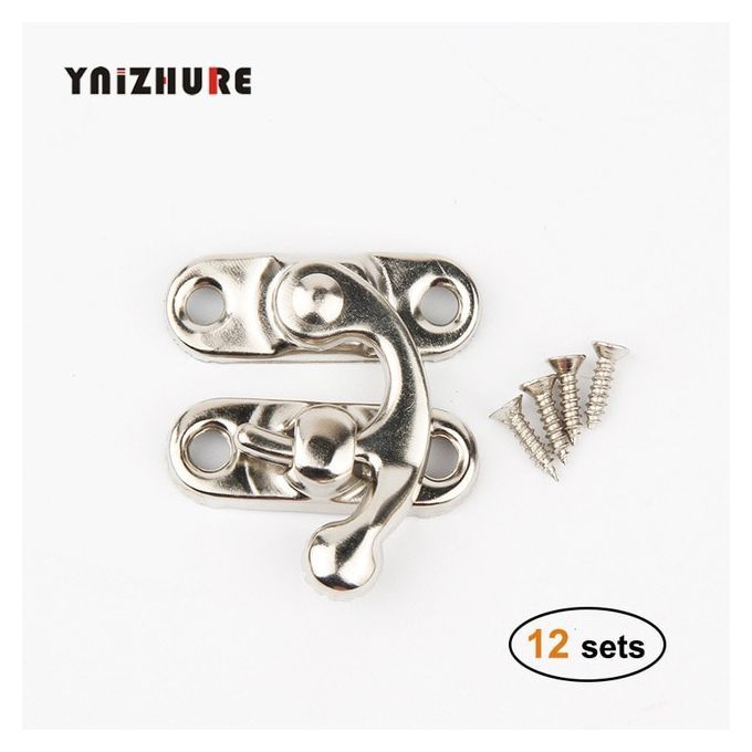 12pcs 34x28mm Antique Bronze Iron Padlock Hasp Hook Lock