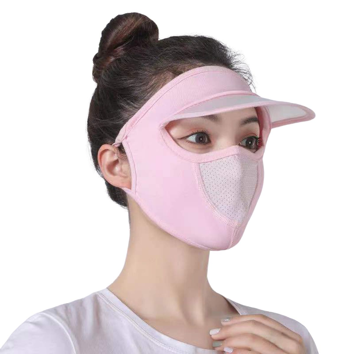 Riding Sunscreen Hat Sun Hat Fishing Riding Headgear Pink