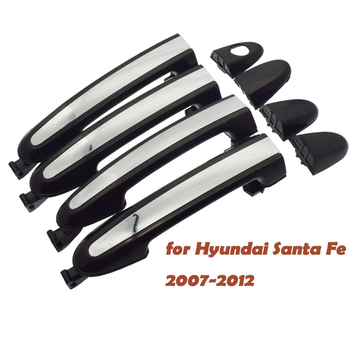 Front Rear Left Right Outside Door Handles Chrome   Black for Hyundai Santa Fe 2007 2008 2009 2010 2011 2012 82651-2B000