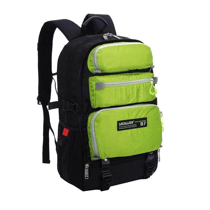 High Quality Men Nylon 17 Inch Large Capacity Convertible Shockproof Backpack Travel Bag Business Laptop Outdoor Sports Bags #green 22L Green {average Size}