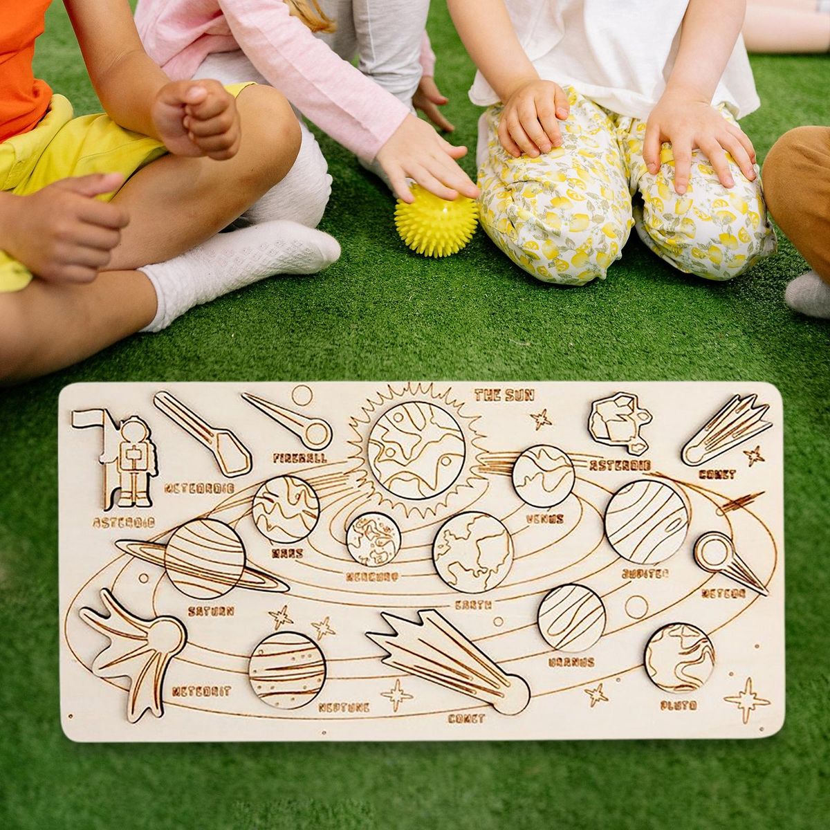 Solar  Game Eight Planets School  Material Science Toys, For Kids Wood