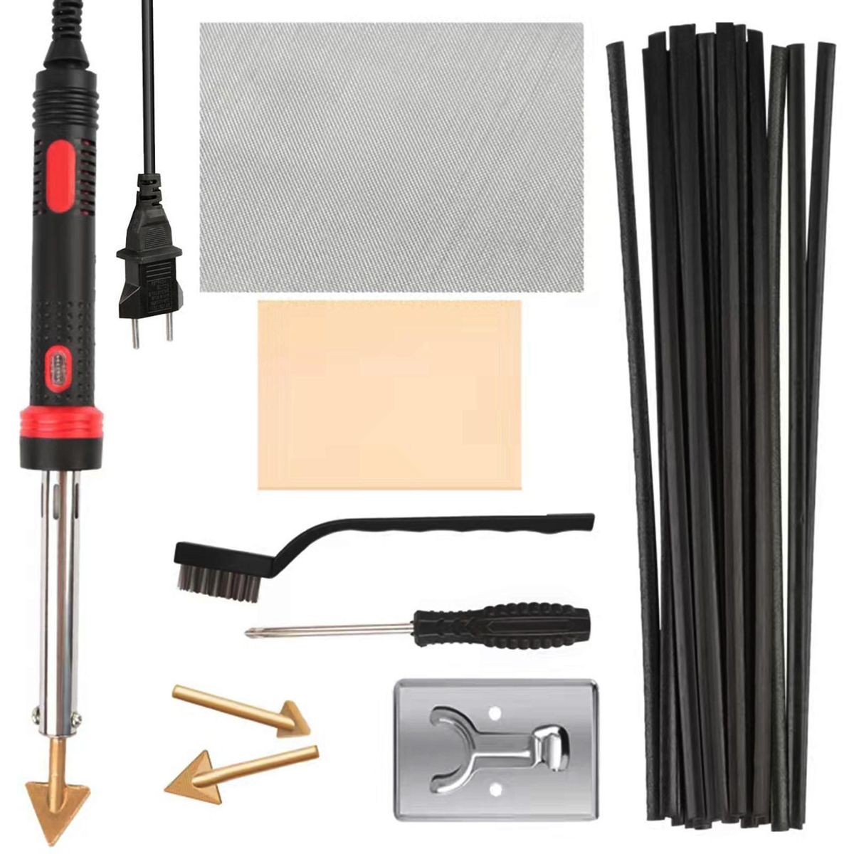 100W Plastic Welding Kit Plastic Welder Kit with Indicator Light for Car Bumper Dashboard Kaya Canoe EU