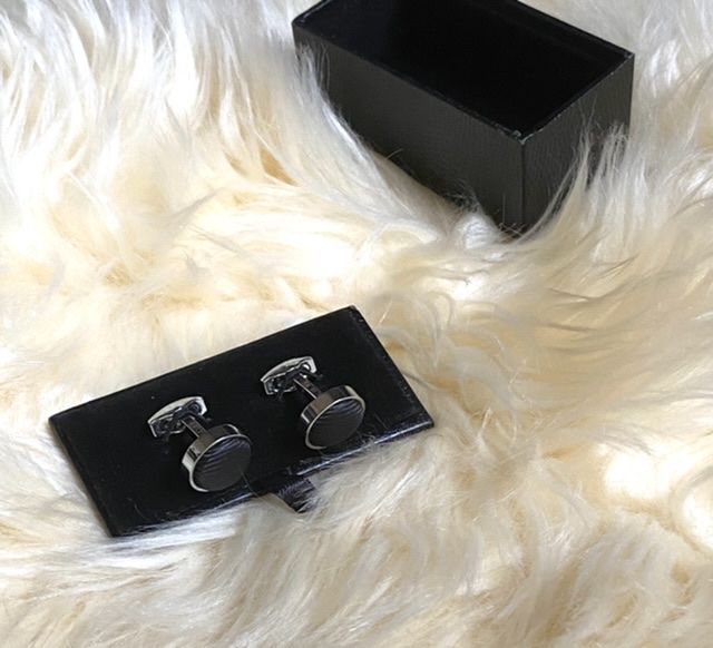 Cool Ball Black Men's CuffLinks