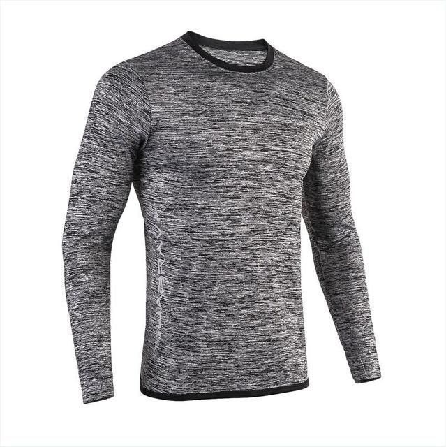-New -Running -Shirt -Men's -Rashgard -Long Dark Gray_XXXL