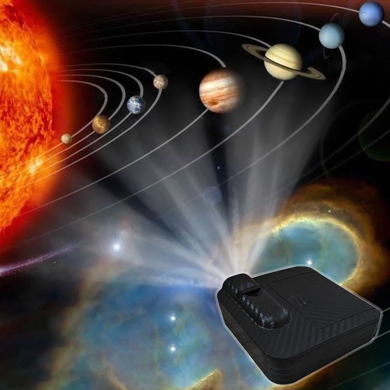 Planet Projection Lamp Moon Earth Galaxy Light  With 8pcs Light Sheets Background Atmosphere Light Party Photo Props