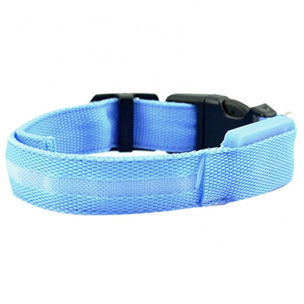 Nylon LED Glow Pet Dog Collar Pendant Night Safety Flashing