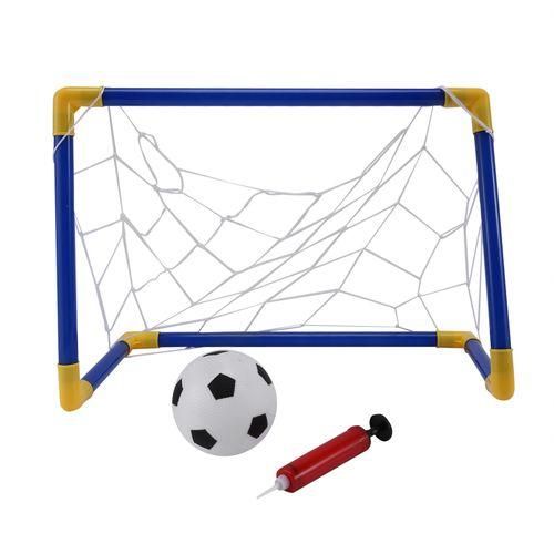 Folding Mini Football Soccer Goal Post Net Set