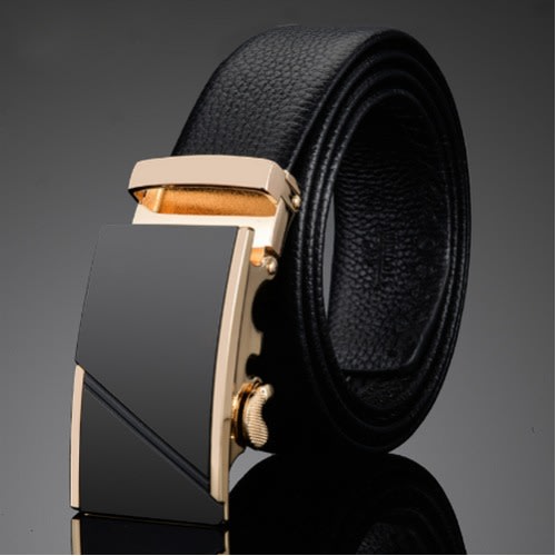 Alloy Men's Belt Buckle -Black & Gold