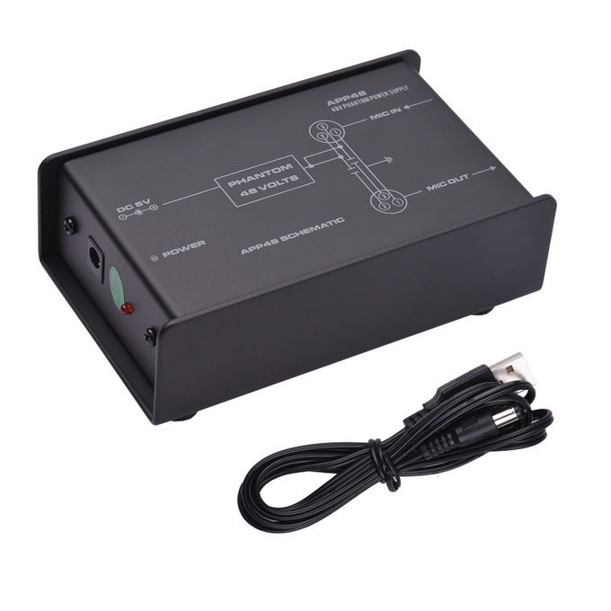 48V Low Noise Supply For Condenser Microphone DC5V Box