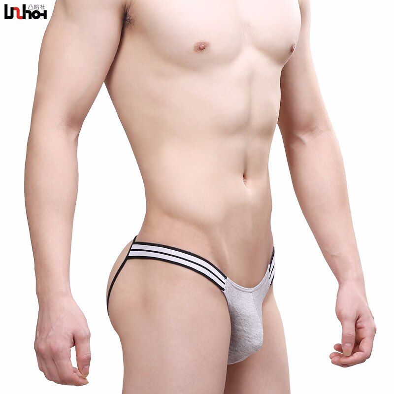 Sexy Underwear Men Briefs Short Modal Hollow Back Panties Man U Convex Pouch Low Waist Jockstrap(#red)