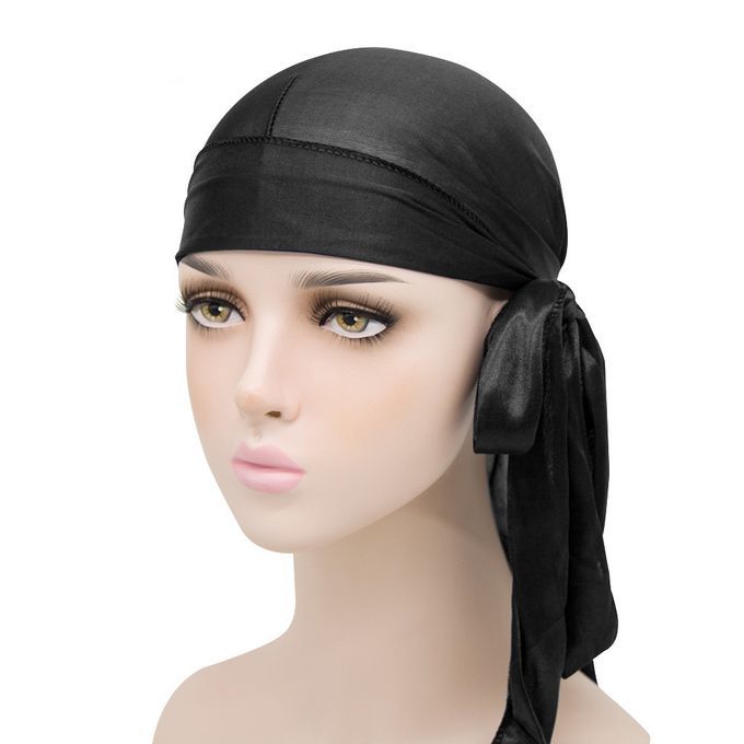Plain Silk Durag - Black