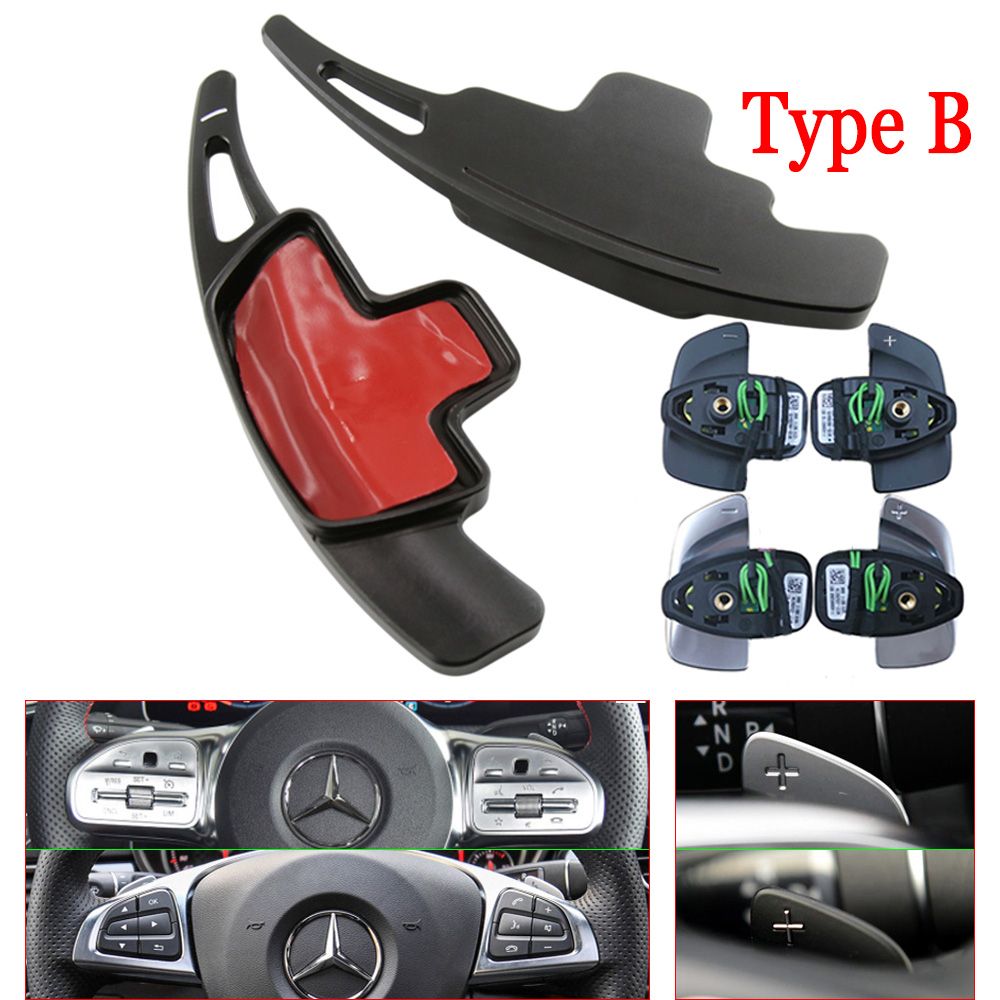 (Type B Black)For Mercedes Benz AMG A45 C63 CLA45 GLE GLA CLS GLS W205 W213 EQC Car Steering Wheel