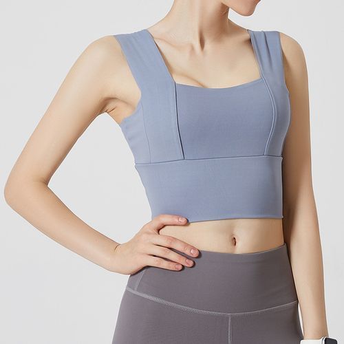 Shockproof High Intensity Running Fitness Yoga Wear Sports Underwear Bra-light Blue