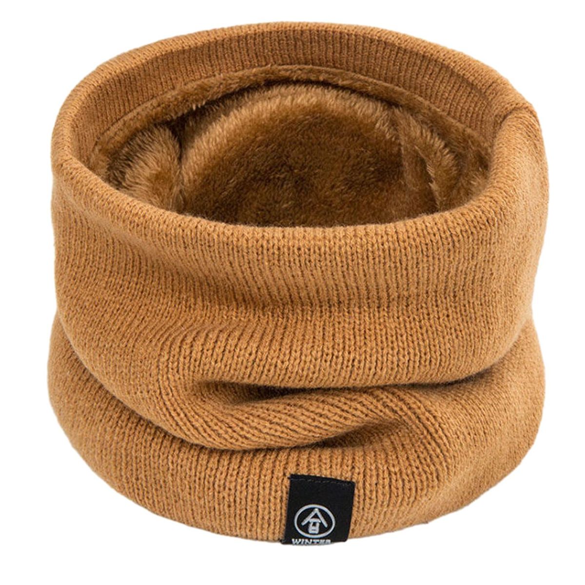 Solid Color Scarf Cozygear Unisex Plush Neck Wrap Warmth for Outdoor Yellow