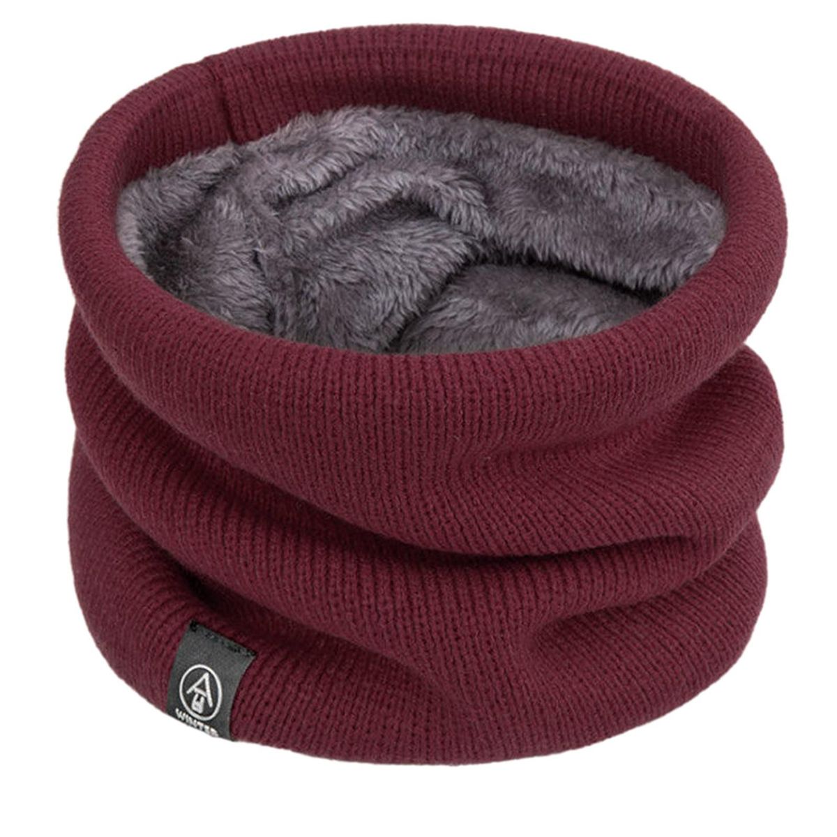 Solid Color Scarf Cozygear Unisex Plush Neck Wrap Warmth for Outdoor Wine Red