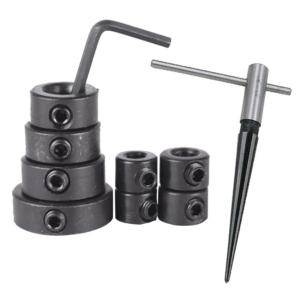 T Handle 1/8 - 1/2'' Tapered Taper +8Pcs Woodworking Spacing Ring