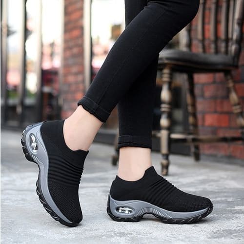 Female Stockings Sneakers - Black