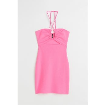Bodycon Short Dress - Pink