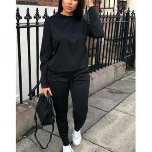 Plain Black Up And Sweatshirts