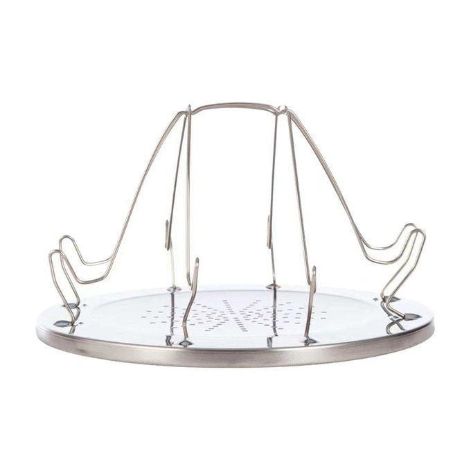 1 Set Tray 4 Slice Porous Folding Portable Toaster Rack Bread For