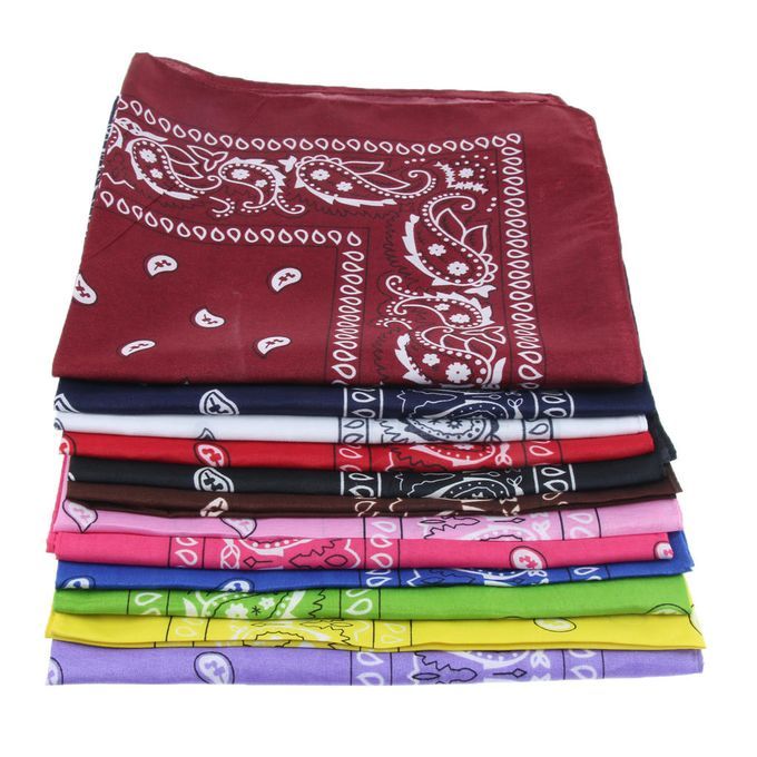 12pcs Paisley Bandanna Cow Boy Girl Bandana Neck Scarf Multicolor