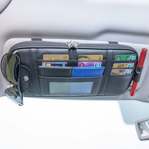 Car Sun Visor Organizer Auto Accessories Organizer (Black)
