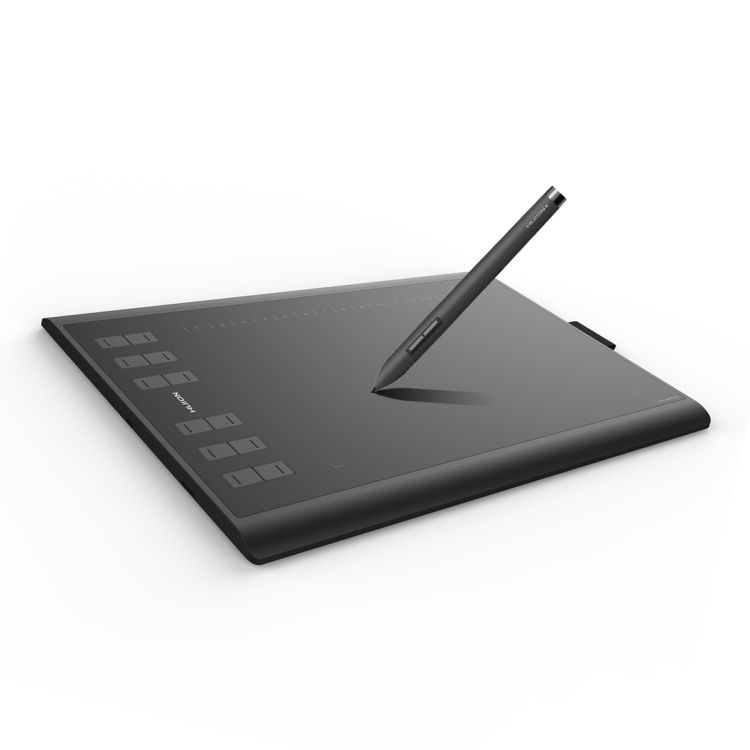 HUION Inspiroy Series 1060Plus (8192) 5080LPI Professional Art USB Graphics Drawing Tablet For Windows / Mac OS, With Rechargeable Pen