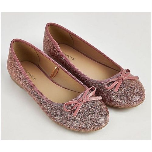 Rose Gold Glitter Ballet Pumps
