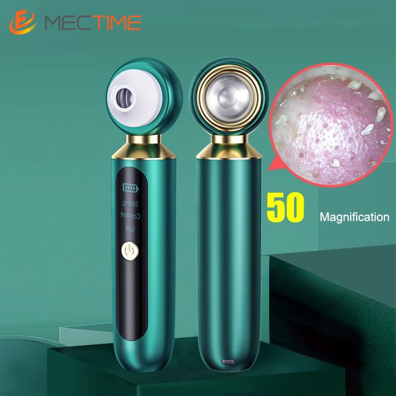 Electric Blackhead Removal Cleaner Magnifier LED Light Face Pore Cleaner