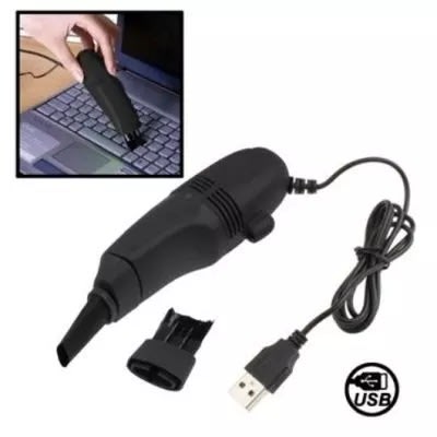 Laptop & Desktop Keyboard Usb Vacuum Dirt Dust Cleaner - Black