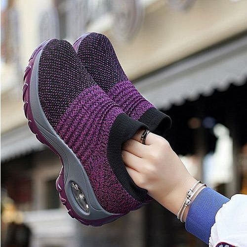 Female Sneakers Purple and Black