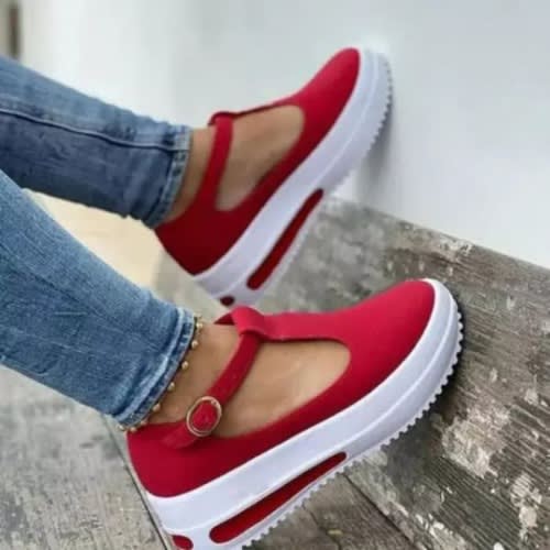 Ladies' Suede Footwear - Red