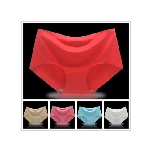 Women's Seamless Ice Silk Panties - Set Of 5