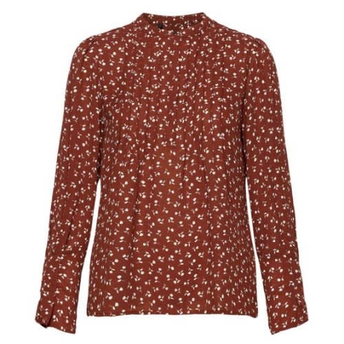 Livia Floral Print Blouse - Smoked Paprika
