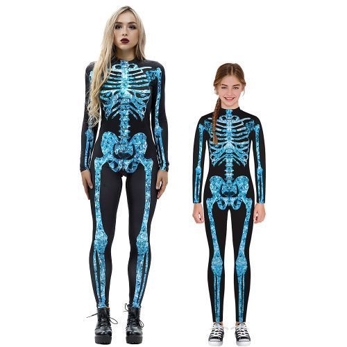 Parent-child 3D Skeleton Long-sleeved Jumpsuit---ParentBAX011-BJQ005