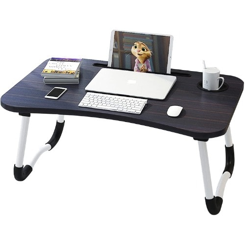 Multifunctional Laptop And Reading Foldable Table - Business Black