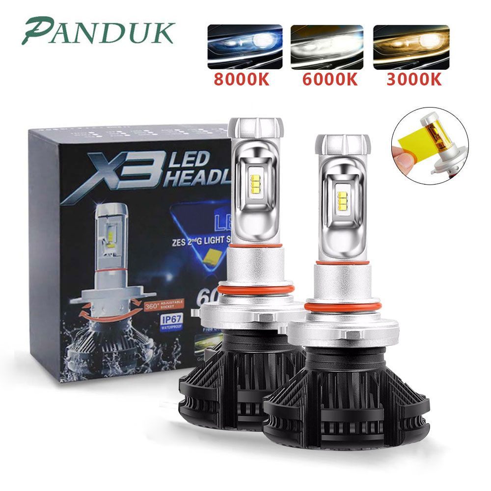 Panuduk X3 Led Headlight Zes 50w 6000lm H4 Led H7 Car H1
