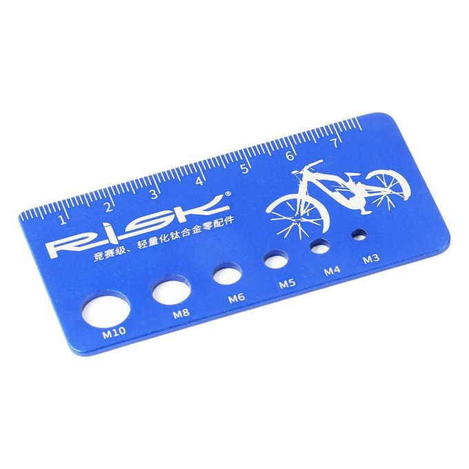 Nut Bolt Screw Measuring Gauge Bicycle Thread Pitch Ruler M3 M4 M5 M6