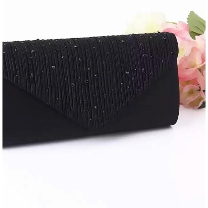 Ladies Party Clutch Purse - Black