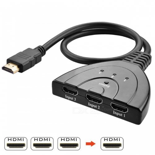 Hdmi Male To Hdmi Female 1 In 3 Out Splitter Cable Adapter Converter