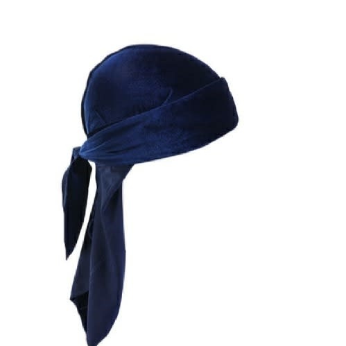 Premium Navy Blue Velvet Durag